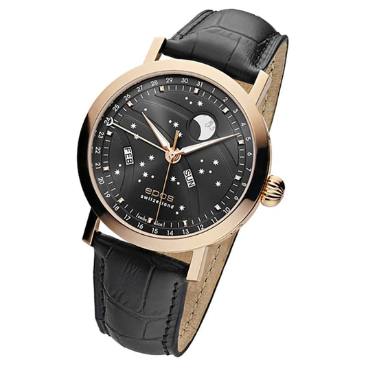 エポス(epos)/OEUVRE D’ART/ビッグムーン(Big Moon)3440RGGY ブラック 腕時計