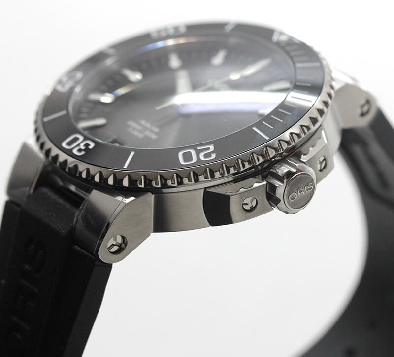 オリス/Oris/ダイビング/AQUIS(アクイス)/キャリバー400/ダイバーズウォッチ 400 7769 4154-07 4 22 74FC 41.5mm径 ブラック 腕時計