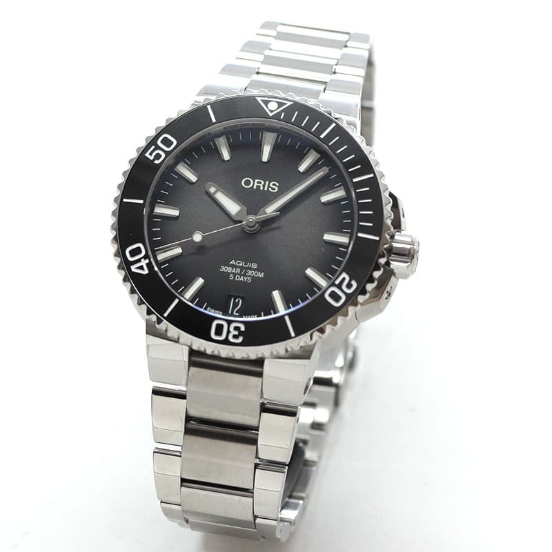 オリス/Oris/ダイビング/AQUIS(アクイス)/キャリバー400/ダイバーズウォッチ 400 7769 4154-0782209PEB 41.5mm径 ブラック 腕時計