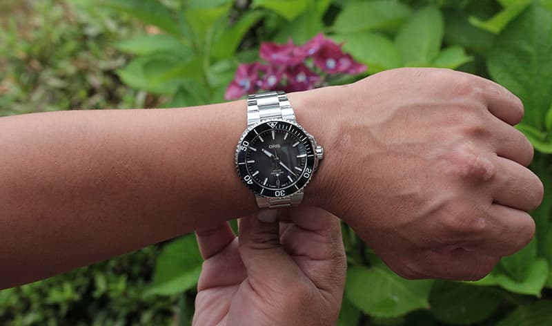 オリス/Oris/ダイビング/AQUIS(アクイス)/キャリバー400/ダイバーズウォッチ 400 7769 4154-0782209PEB 41.5mm径 ブラック 腕時計