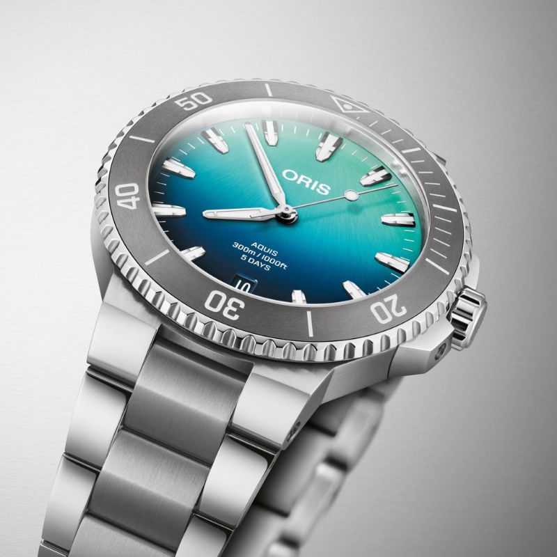 オリス(ORIS) アクイス グレートバリアリーフリミテッドエディション IV 腕時計 400 7790 4185-Set