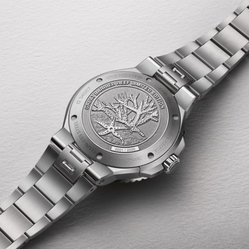 オリス(ORIS) アクイス グレートバリアリーフリミテッドエディション IV 腕時計 400 7790 4185-Set