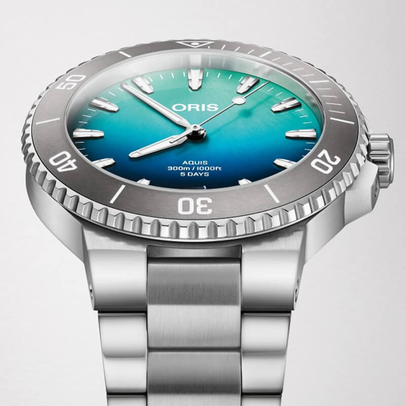 オリス(ORIS) アクイス グレートバリアリーフリミテッドエディション IV 腕時計 400 7790 4185-Set