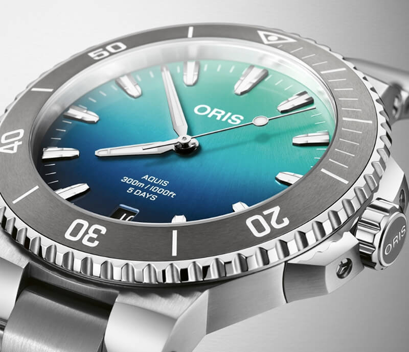 オリス(ORIS) アクイス グレートバリアリーフリミテッドエディション IV 腕時計 400 7790 4185-Set