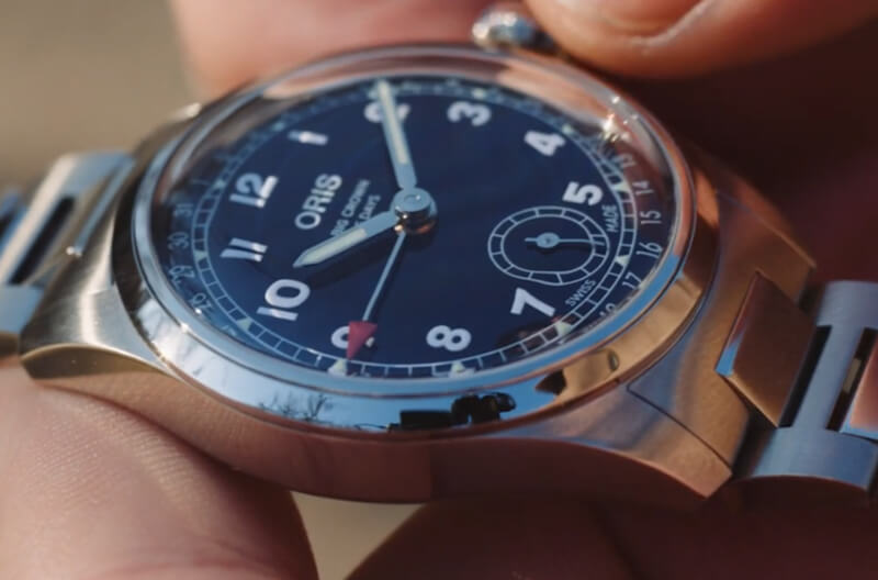 オリス(ORIS) ビッグクラウンポインターデイト キャリバー403 38mm 腕時計 403 7776 4065-07 8 19 06 (ネイビー)