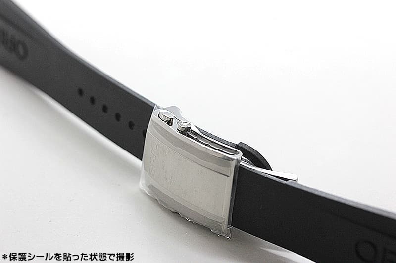 オリス Oris アクイス AQUIS キャリバー400 腕時計 専用 ラバーベルト(ブラック バックル付き 43.5mmケースサイズ用)