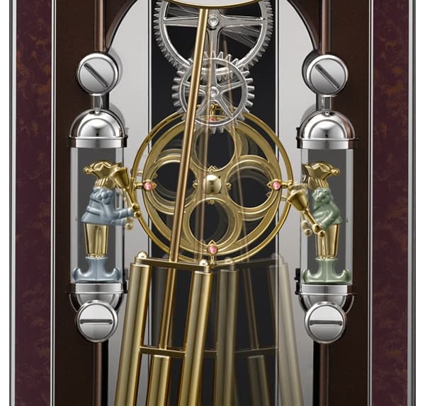 RHYTHM Radio-Controlled Karakuri Wall Clock, Sofiale Primo, 4MN535SR23