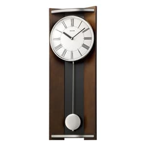 RHYTHM リズム 木製 掛け時計 モダンライフM05 4MPA05RH06 茶色 – 正美