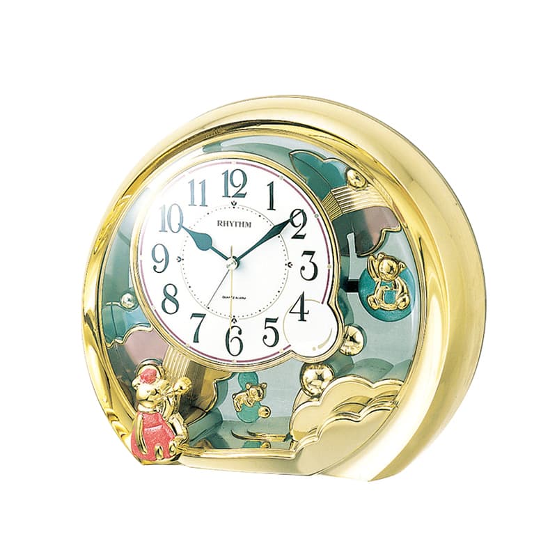 RHYTHM リズム アラーム ファンタジーランド 目覚まし時計 ゴールド