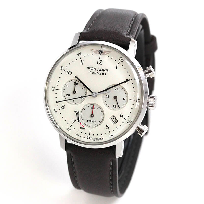アイアンアニー(IRON ANNIE)バウハウス(Bauhaus)ソーラー クロノグラフクォーツ 腕時計 5086-5NSP