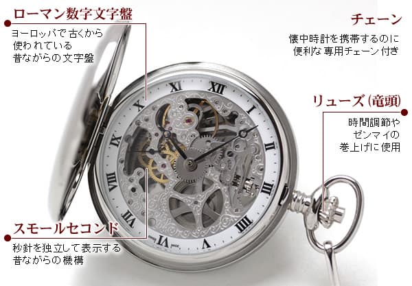 アエロ(AERO)/懐中時計/スケルトン/57819AA01