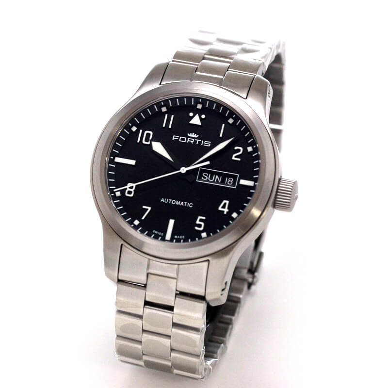 フォルティス(FORTIS)腕時計 Aeromaster Steel エアロマスター スチール デイデイト 自動巻き 655.10.10M