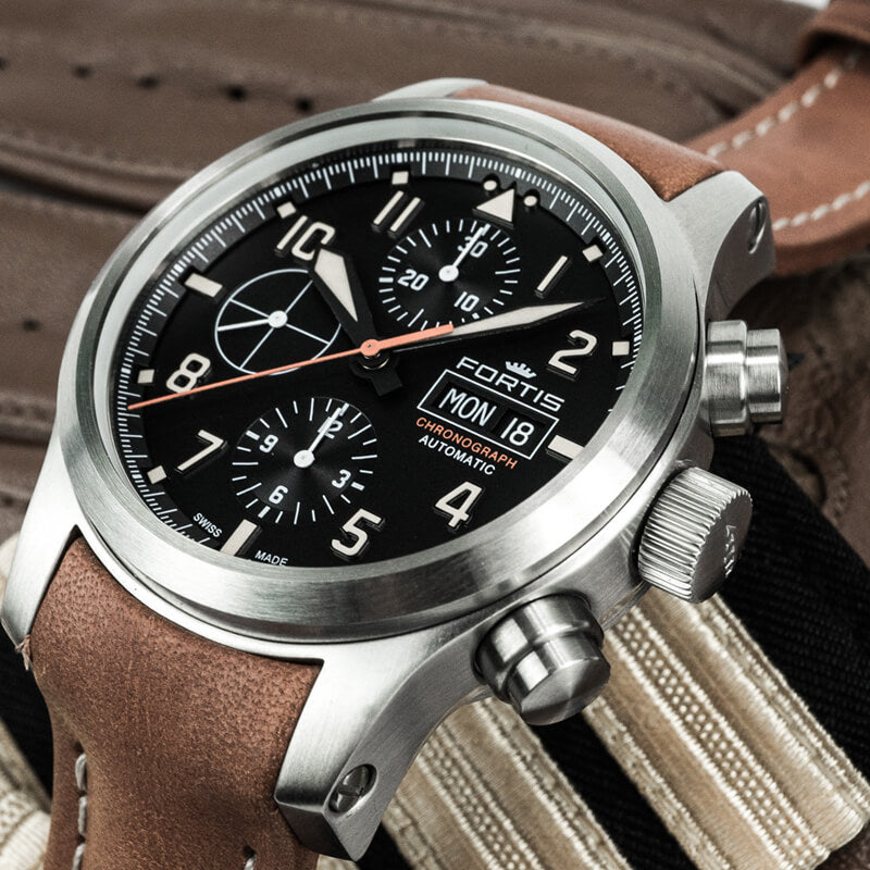 フォルティス(FORTIS) Aeromaster Old Radium エアロマスター オールドラジウム クロノグラフ 自動巻き 656.10.28 腕時計
