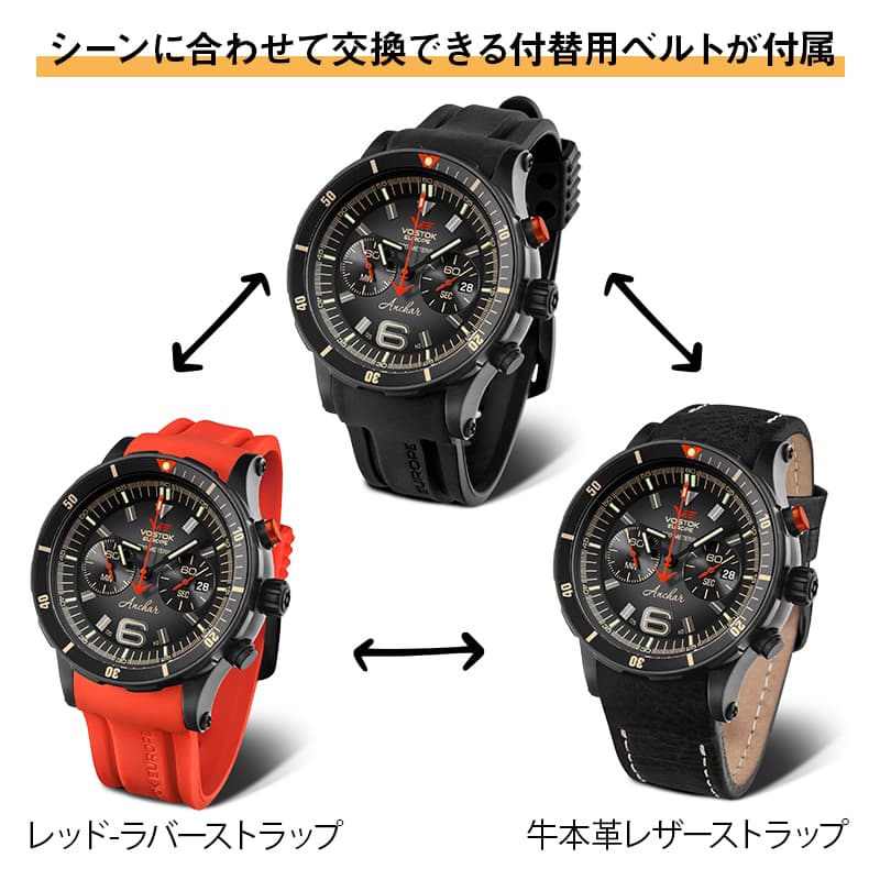 VOSTOK EUROPE(ボストーク・ヨーロッパ)/ANCHAR(アンチャール)/世界限定モデル/クロノグラフ/クォーツ/6S21-510C582/腕時計