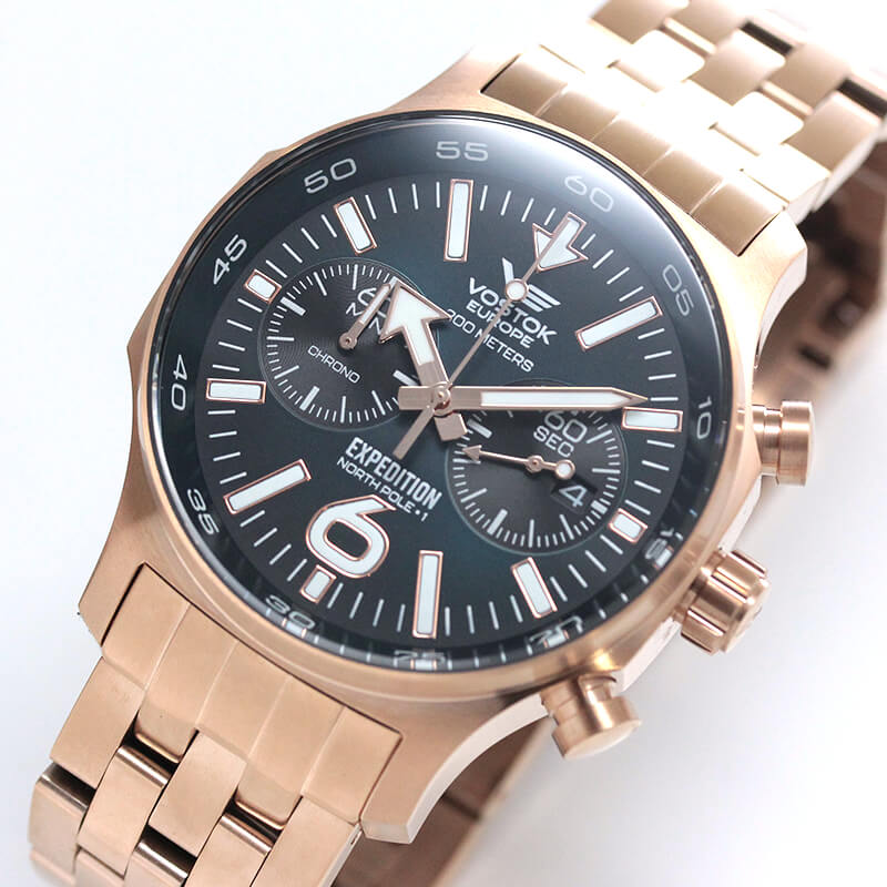 VOSTOK EUROPE(ボストーク ヨーロッパ)/EXPEDITION(エクスペディション) /North Pole(ノースポール)/クロノグラフライン/6S21-595B645B 腕時計