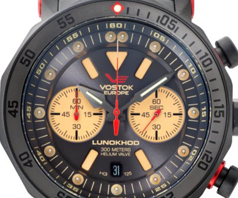 VOSTOK EUROPE/ボストークヨーロッパ/LUNOKHOD2(ルノホート)/クオーツクロノグラフ/6S21-620C629B 腕時計