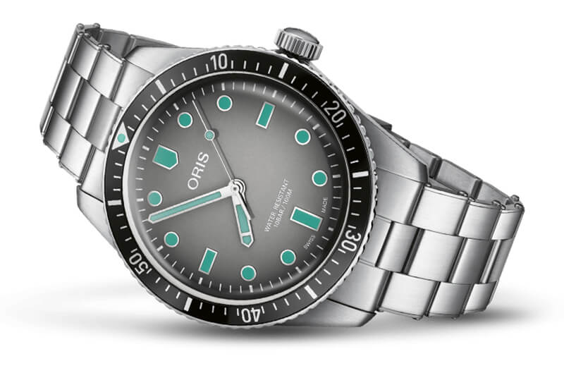 オリス(Oris)ダイバーズ65(Divers Sixty-Five)733 7707 4053-8 20 18 グレーグラデーションダイアル 腕時計 メタルブレスレット