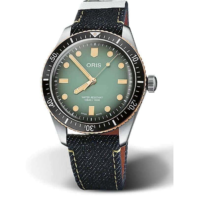 オリス(ORIS)DIVERS65(ダイバーズ65)オリス×桃太郎ジーンズ 733 7707 4337-Set 腕時計 特別モデル
