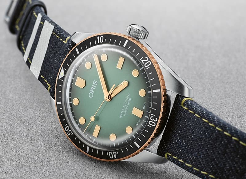 オリス(ORIS)DIVERS65(ダイバーズ65)オリス×桃太郎ジーンズ 733 7707 4337-Set 腕時計 特別モデル