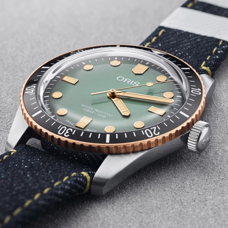 オリス(ORIS)DIVERS65(ダイバーズ65)オリス×桃太郎ジーンズ 733 7707 4337-Set 腕時計 特別モデル