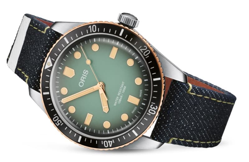 オリス(ORIS)DIVERS65(ダイバーズ65)オリス×桃太郎ジーンズ 733 7707 4337-Set 腕時計 特別モデル
