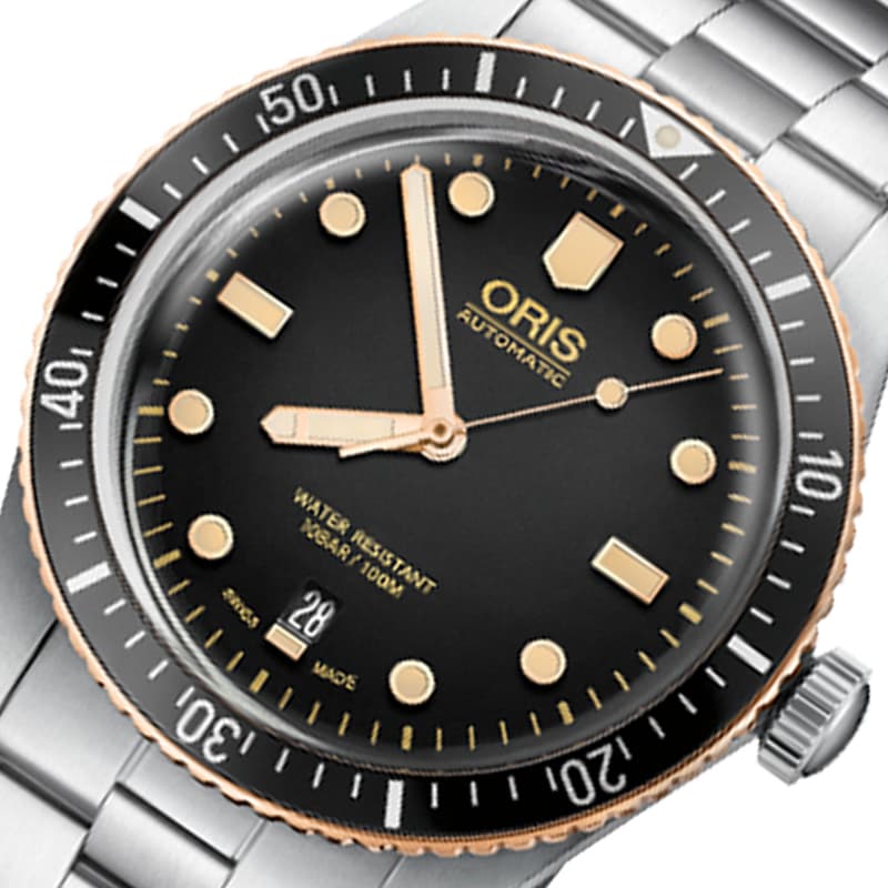 オリス(Oris)ダイバーズ65(Divers Sixty-Five)733.7707.4354 ブラックダイヤル×ステン 腕時計