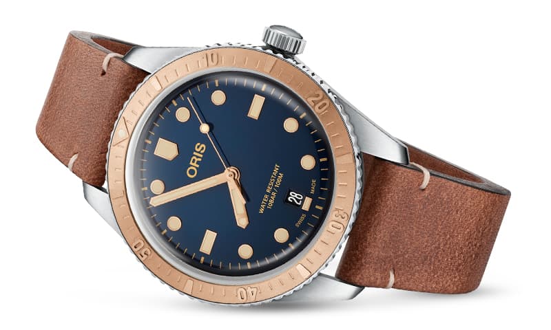 オリス(Oris)ダイバーズ65(Divers Sixty-Five)733 7707 4355-07 5 20 45 ブルーダイヤル×ブロンズ製ベゼル 腕時計