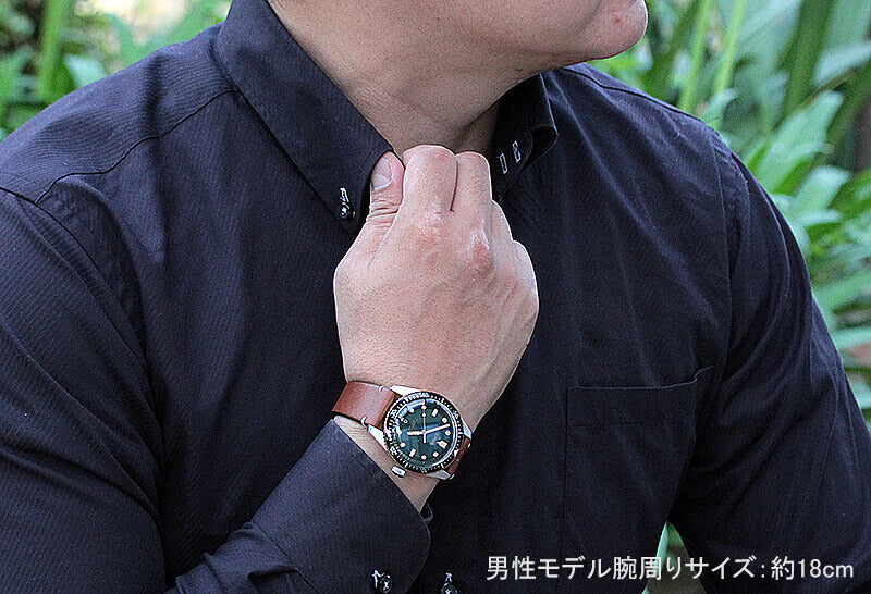 オリス(Oris)ダイバーズ65(Divers Sixty-Five)733.7707.4357 グリーンダイヤル×レザー 腕時計