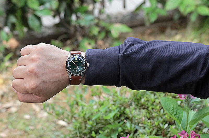 オリス(Oris)ダイバーズ65(Divers Sixty-Five)733.7707.4357 グリーンダイヤル×レザー 腕時計
