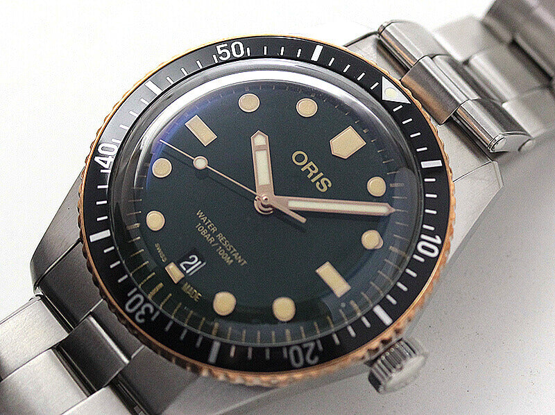 オリス(Oris)ダイバーズ65(Divers Sixty-Five)733.7707.4357 グリーンダイヤル×ステン 腕時計