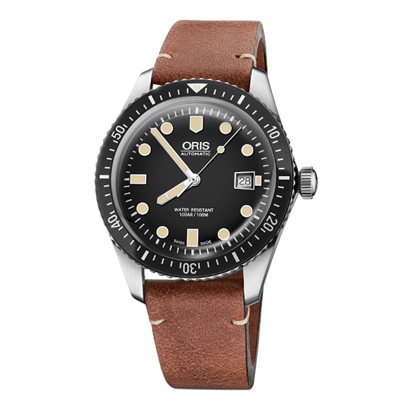 オリス(Oris)ダイバーズ65(Divers Sixty-Five)733 7720 4054 ブラックダイヤル×レザー 腕時計