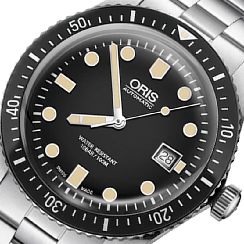 オリス(Oris)ダイバーズ65(Divers Sixty-Five)733 7720 4054 ブラック×メタルブレス 腕時計