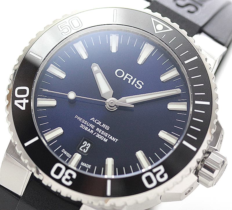 オリス(ORIS)ダイバーズ アクイス(Aquis) 733 7730 4135-07 4 24 64EB ブルーカラー 腕時計
