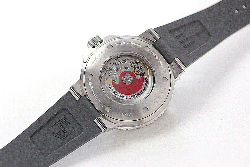 オリス/Oris/ダイビング/AQUIS(アクイス) デイト/レリーフ グレーカラー 腕時計 733 7730 4153-07 4 24 63EB