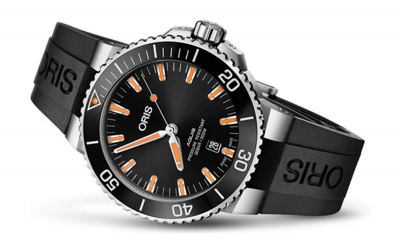 オリス/Oris/ダイビング/AQUIS(アクイス) デイト/ブラック/ラバーベルト/733 7730 4159-07 4 24 64EB 腕時計