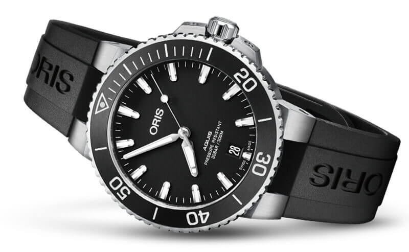 オリス/Oris/ダイビング/AQUIS(アクイス) デイト/ブラック/ラバーベルト/733 7732 4124-07 4 21 64FC 腕時計