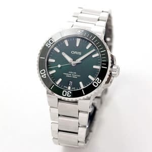 オリス/Oris/ダイビング/AQUIS(アクイス) デイト/グリーン/メタルベルト/733 7732 4157-07 8 21 05PEB 39.5mm 腕時計