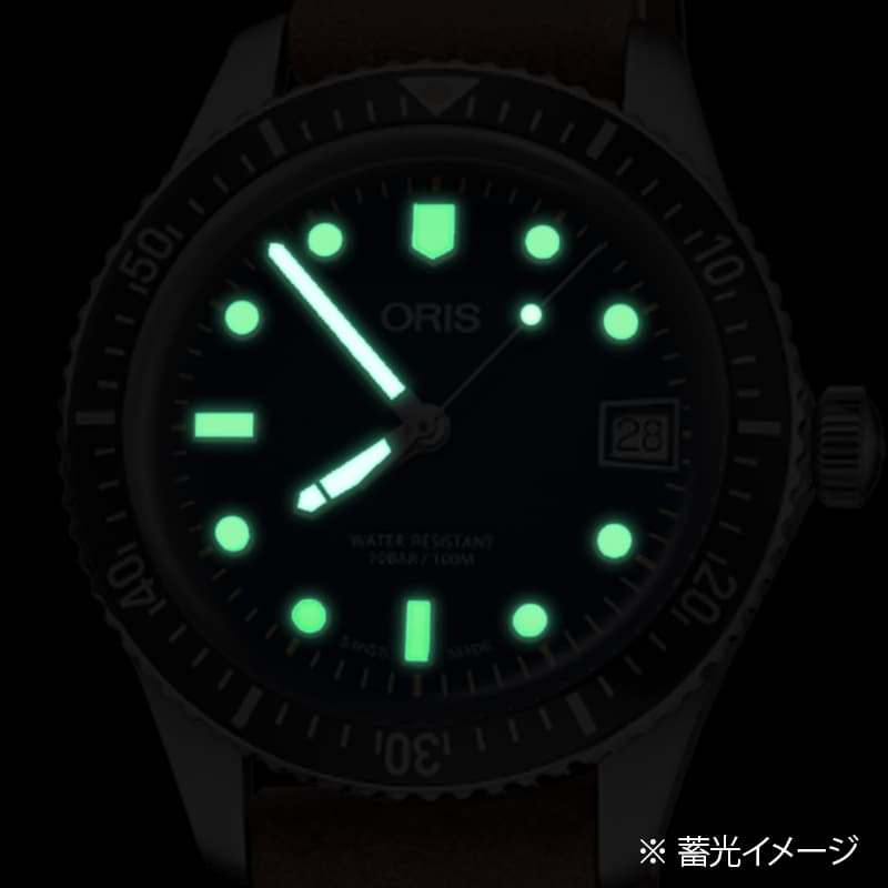 オリス(Oris)ダイバーズ65(Divers Sixty-Five)733.7747.4055 ブルーダイヤル×レザーベルト 腕時計