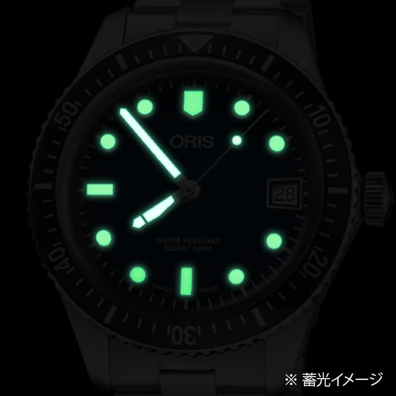 オリス(Oris)ダイバーズ65(Divers Sixty-Five)733.7747.4055 ブルーダイヤル×メタルブレス 腕時計
