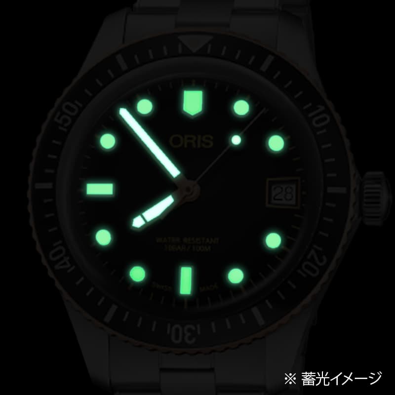 オリス(Oris)ダイバーズ65(Divers Sixty-Five)733 7747 4354-07 8 17 18 ブラックダイヤル×ブレス 腕時計