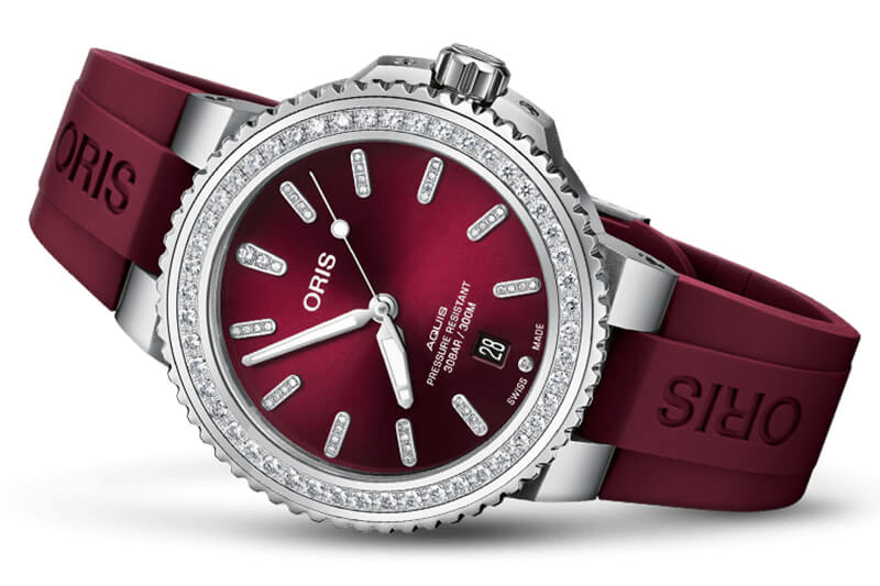 ORIS(オリス)/AQUIS(アクイス)/ダイバーズウォッチ 733 7766 4998-07 4 22 68FC ダイヤモンド 腕時計