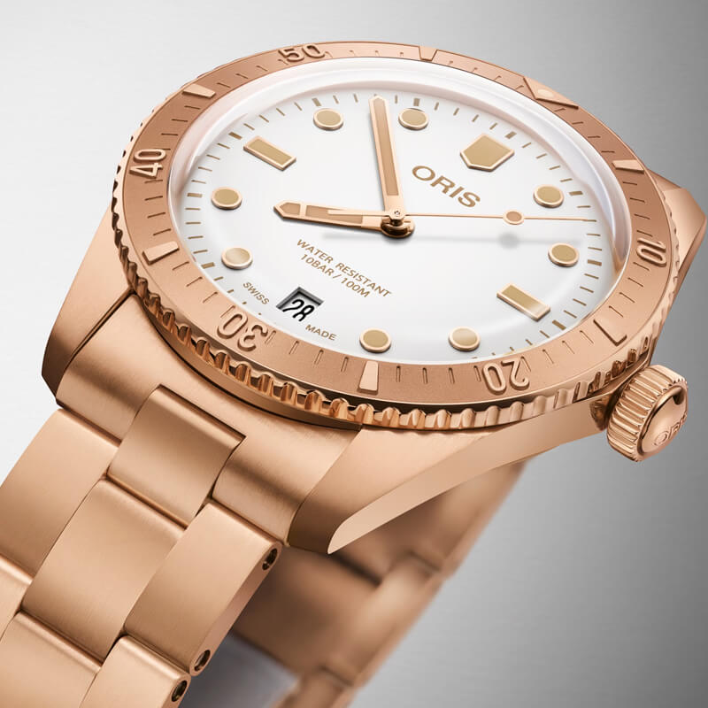 ORIS(オリス)ダイバーズ65コットンキャンディ ホワイト / ブロンズ /腕時計/733 7771 3151-07 8 19 15
