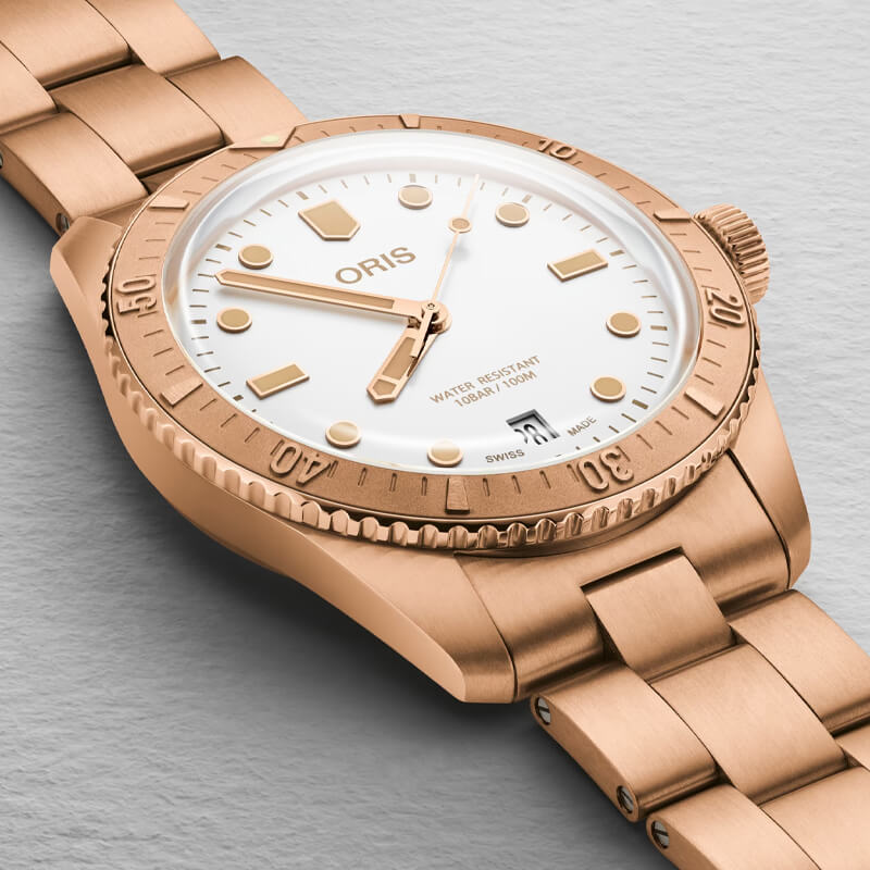 ORIS(オリス)ダイバーズ65コットンキャンディ ホワイト / ブロンズ /腕時計/733 7771 3151-07 8 19 15