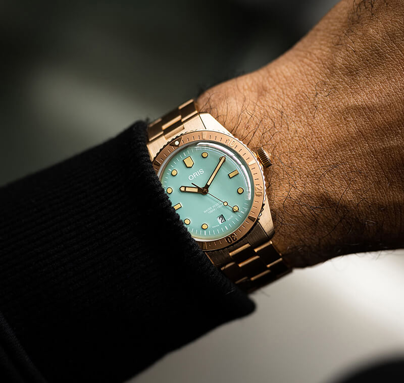 オリス(Oris)ダイバーズ65 コットンキャンディ 733 7771 3157-07 8 19 15 グリーンダイアル 腕時計