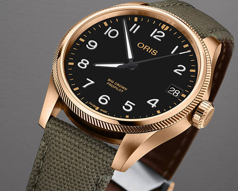 オリス(ORIS) ビッグクラウン プロパイロット ビッグデイト ブロンズ 751 7761 3164-07 3 20 03BRLC 腕時計
