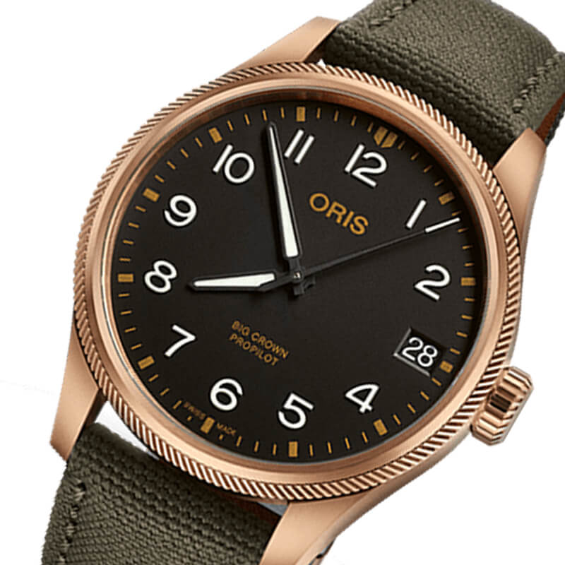 オリス(ORIS) ビッグクラウン プロパイロット ビッグデイト ブロンズ 751 7761 3164-07 3 20 03BRLC 腕時計