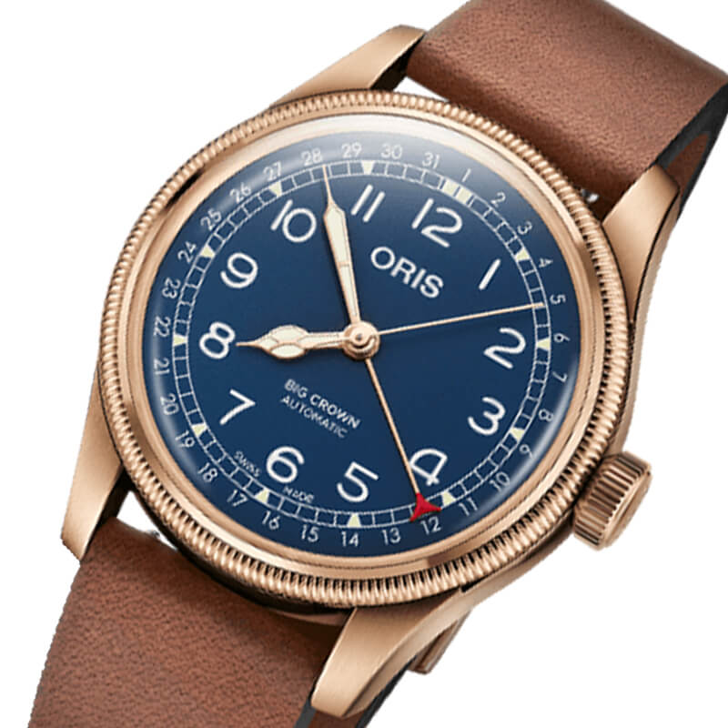 オリス ビッグクラウン ブロンズ ポインターデイト 754 7741 3165-07 5 20 58BR 腕時計 ブルー