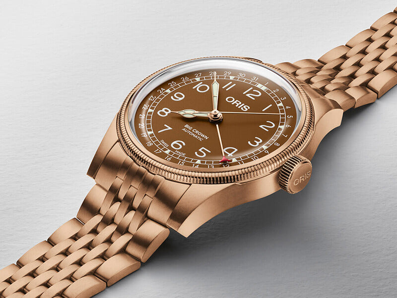 オリス(ORIS) ビッグクラウンポインターデイト フルブロンズ 754 7741 3166-07 8 20 01 腕時計 ブラウン