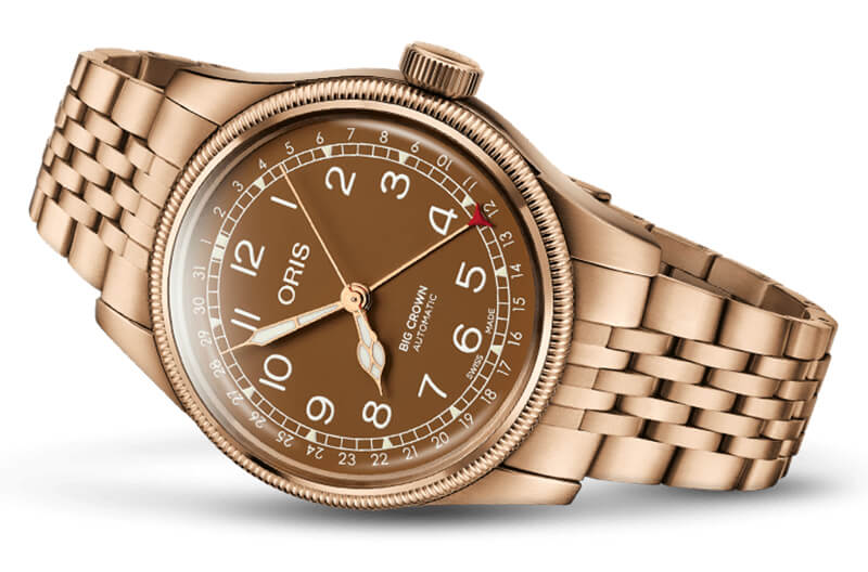オリス(ORIS) ビッグクラウンポインターデイト フルブロンズ 754 7741 3166-07 8 20 01 腕時計 ブラウン