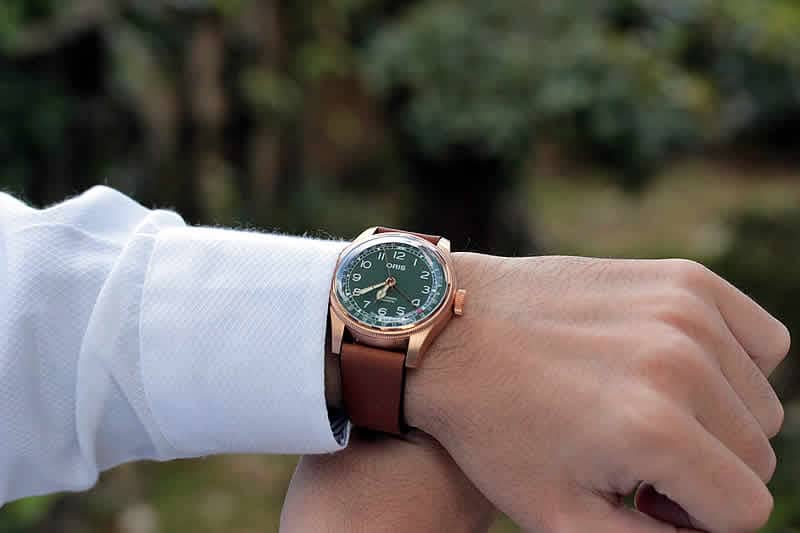 オリス ビッグクラウン  ブロンズ ポインターデイト  80周年アニバーサリーモデル 754 7741 3167-07 5 20 58BR  腕時計 グリーン